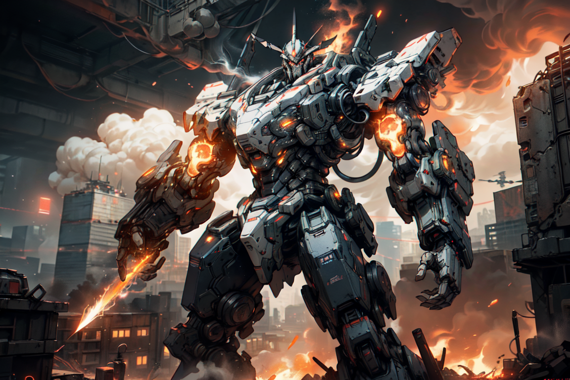 01252-2351950353-A colossal mechanized mech, heavily armored and bristling with weapons, standing tall over a futuristic cityscape, eyes glowing.png